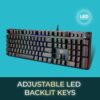 AKB-650EB RGB Programmable Mechanical Gaming Keyboard with Detachable Magnetic Palmrest