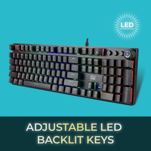 AKB-650EB RGB Programmable Mechanical Gaming Keyboard with Detachable Magnetic Palmrest